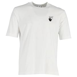Off White-Off-White-Logo-T-Shirt aus weißer Baumwolle-Weiß