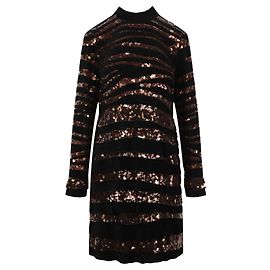 Bottega Veneta Gestreiftes Paillettenkleid Andere