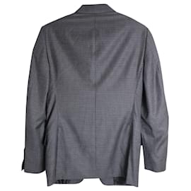 Tom Ford-Tom Ford Shelton Micro-Houndstooth Dinner Jacket in Grey Wool-Grey