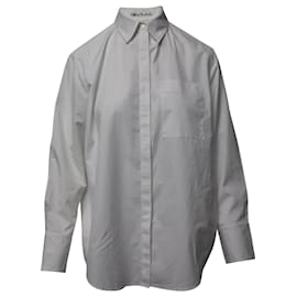 Acne-Camicia Button Down con abbottonatura nascosta di Acne Studios in cotone bianco-Bianco