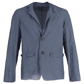 Lanvin Single-Breasted Blazer Jacket in Blue Polyamide Blue