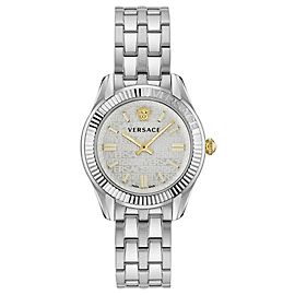 Versace Greca relógio com pulseira de tempo Prata Metálico