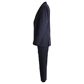 Neil Barrett-Conjunto de chaqueta y pantalón de rayas finas en lana azul de Neil Barrett-Azul