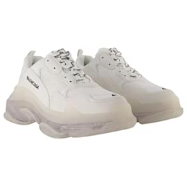 Balenciaga-Sneakers Triple S Clearsole - Balenciaga - Synthétique - Blanc-Blanc