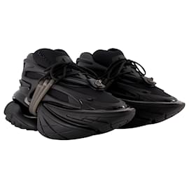 Balmain-Unicorn Sneakers - Balmain - Leather - Black-Black