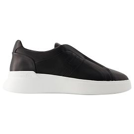 H580 Baskets à enfiler - Hogan - Cuir - Noir/Blanc Blanc