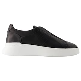 Hogan-H580 Slip On Sneakers - Hogan - Leather - Black/White-White