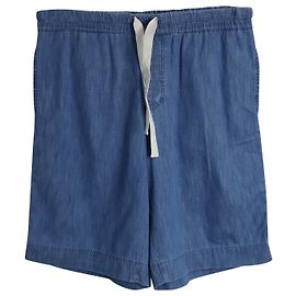 Gucci Web Bermuda Drawstring Shorts in Blue Cotton Blue