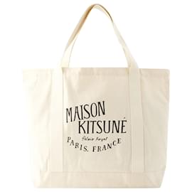Autre Marque-Palais Royal Tote Bag - Maison Kitsune - Cotton - Beige-Beige