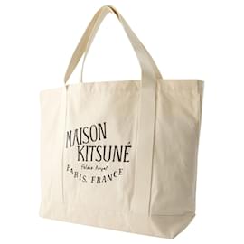 Autre Marque-Palais Royal Tote Bag - Maison Kitsune - Cotton - Beige-Beige