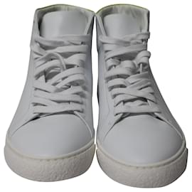 Anya Hindmarch-Anya Hindmarch High-Top Sneakers in White Leather-White