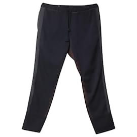 Dries Van Noten-Dries Van Noten Pantalon Color Block en Coton-laine Multicolore-Multicolore