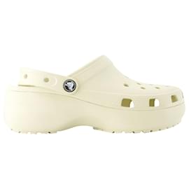 Autre Marque-Sandales à plateforme classiques - Crocs - Thermoplastique - Beige-Gris