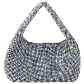Donna Karan Mini Crystal Mesh Armpit Bag - Kara - Polyester - Blue Pixel Blue