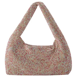 Donna Karan-Mini Crystal Mesh Armpit Bag - Kara - Polyester - Pink Pixel-Pink