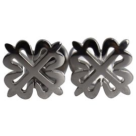 Patek Philippe Calatrava Cross Cufflinks in 18K white gold Silvery Metallic