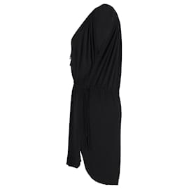 Isabel Marant-Isabel Marant Drawstring Waist Sleeveless Mini Dress in Black Cotton-Black