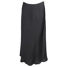 Falda midi con corte al bies Max Mara en acetato negro Negro
