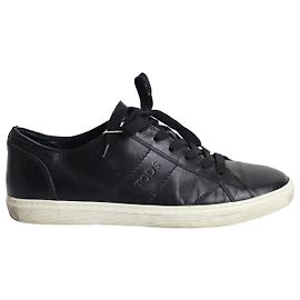 Tod's Low-Top-Sneakers aus schwarzem Leder Schwarz