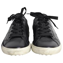 Tod's-Tod's Low-Top-Sneakers aus schwarzem Leder-Schwarz