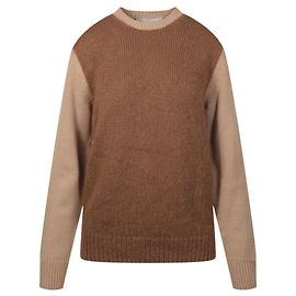Stella Mc Cartney Stella McCartney Pull bicolore en cachemire mélangé Marron