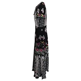 Temperley London-Temperley London Flux Midi Dress in Black Viscose-Black