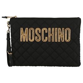 Pulseira de nylon acolchoada com logotipo Moschino Preto