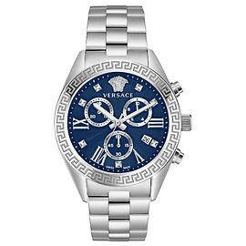 Versace Greca Chrono Bracelet Watch Metallic