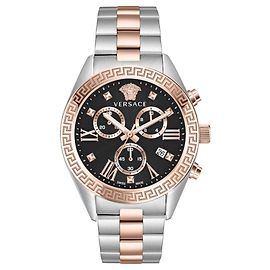 Orologio Bracciale Cronografo Versace Greca Metallico
