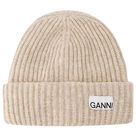 Gorro - Ganni - Lã - Bege Marrom Bege