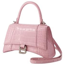Balenciaga-Kleine Sanduhr-Tasche – Balenciaga – Leder – Puderrosa-Pink