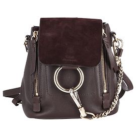 Chloé Chloe Faye Backpack Mini in Brown Suede Brown