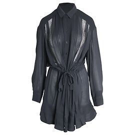 Mini abito IRO con dettagli trasparenti in rayon nero Nero
