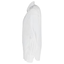 Tom Ford-Camicia classica Tom Ford a maniche lunghe con bottoni in cotone bianco-Bianco