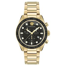 Orologio Bracciale Cronografo Versace Greca Dome D'oro Metallico