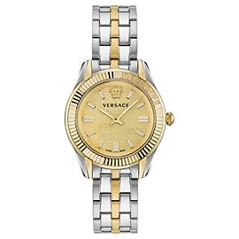 Versace Greca Time Bracelet Watch Metallic