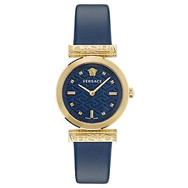Relógio de couro Versace Regalia Dourado Metálico