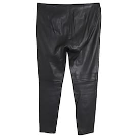 Prada-Prada Skinny Pants in Black Leather-Black