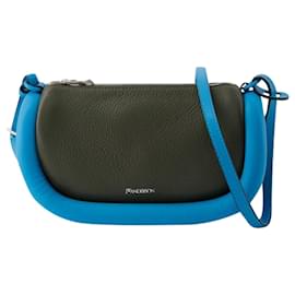 JW Anderson-The Bumper-12 Bag  - J.W.Anderson - Leather - Dark Olive/turquoise-Green,Khaki