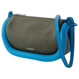 JW Anderson-The Bumper-12 Bag  - J.W.Anderson - Leather - Dark Olive/turquoise-Green,Khaki