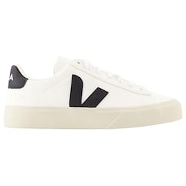 Veja-Campo Sneakers - Veja - Leder - Weiß/Schwarze Farbe-Weiß