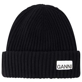 Beanie - Ganni - Wool - Black Black