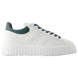 Allacciato-Sneaker mit H-Streifen – Hogan – Leder – Weiß Weiß