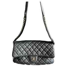Chanel-Zeitlose Classique Überschlagtasche-Schwarz