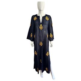 Tory Burch Túnica de playa de gasa de algodón Azul marino