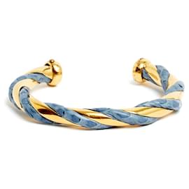 Hermès-blue twist-Golden
