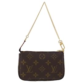 Louis Vuitton-LOUIS VUITTON Monogram Mini Pochette Accessoires Pouch M58009 LV Auth 43781-Monogram