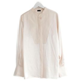 Camisa de smoking de seda creme contrastante Joseph Cru