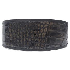 Givenchy Belt Black Crocodile Leather Black