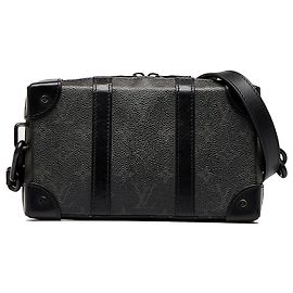 Louis Vuitton Borsa a tracolla morbida per baule con monogramma nero Eclipse Nero
